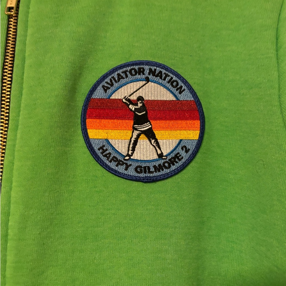 Aviator Nation Bright Green Hoodie Happy Gilmore Collab